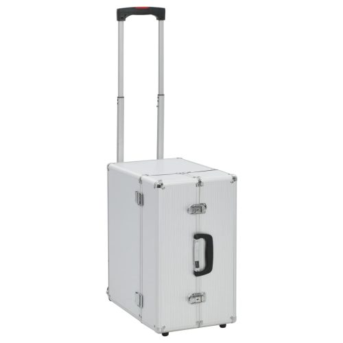 Vidaxl Valigia Trolley Pilota 47x39x27 Cm In Alluminio Argento