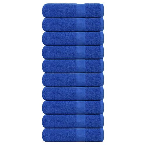 Asciugamani Da Bagno 10pz Blu 100x150cm 360g/m² 100% Cotone