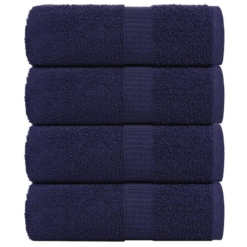 Asciugamani Ospiti 4 Pz Blu Marino 30x50cm 360 G/m² 100% Cotone