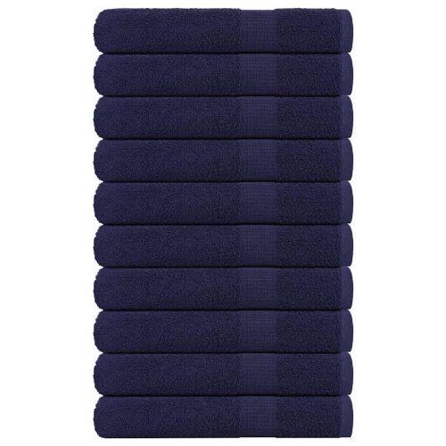 Asciugamani 10 Pz Blu Marino 100×200 Cm 360 G/m² 100% Cotone