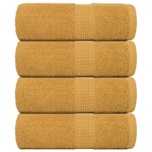 Asciugamani Per Sapone 4 Pz Oro 30×30 Cm 360 G/m² 100% Cotone