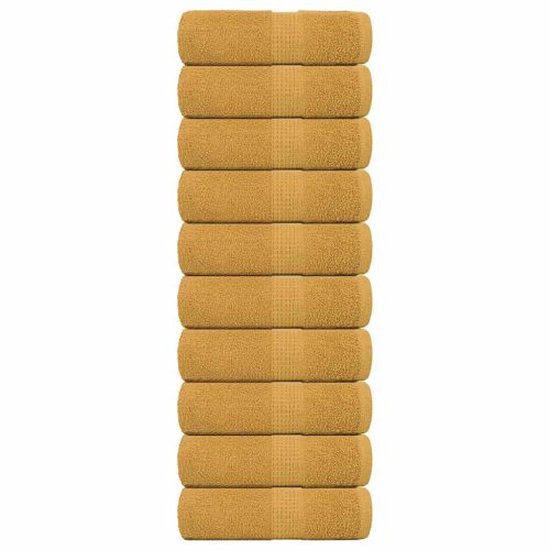 Asciugamani Per Sapone 10 Pz Oro 30x30cm 360 G/m² 100% Cotone