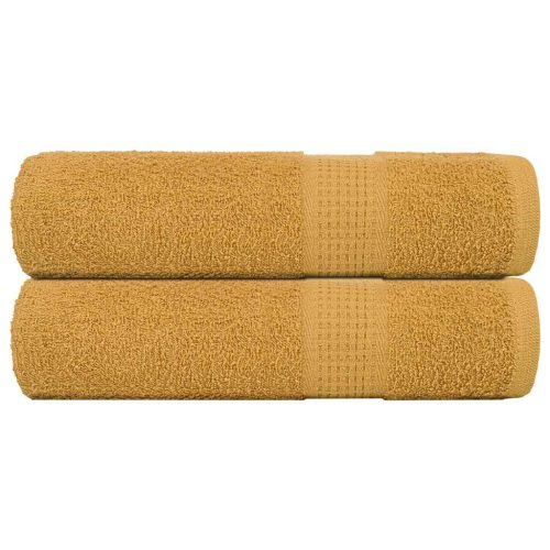 Asciugamani Da Bagno 2 Pz Oro 100×150 Cm 360 G/m² 100% Cotone