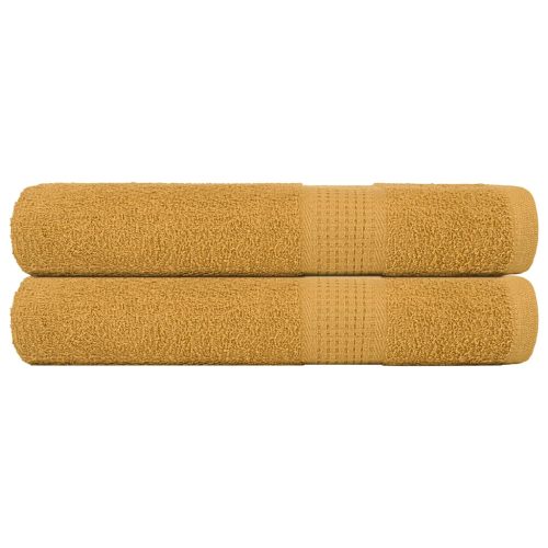 Asciugamani Per Sauna 2 Pz Oro 80×200 Cm 360 G/m² 100% Cotone