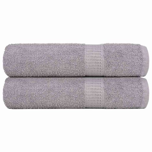 Asciugamani Doccia 2 Pz Grigio 70×140 Cm 360 G/m² 100% Cotone