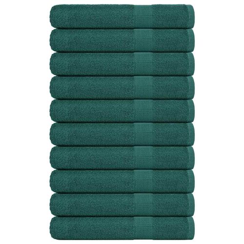 Asciugamani 10 Pz Verde 100×200 Cm 360 G/m² 100% Cotone