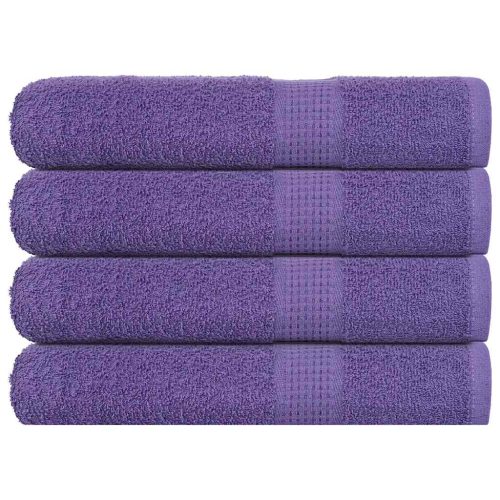 Asciugamani Per Sauna 4 Pz Viola 80x200cm 360g/m² 100% Cotone