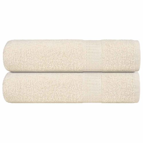 Asciugamani 2 Pz Crema 50×100 Cm 360 G/m² 100% Cotone