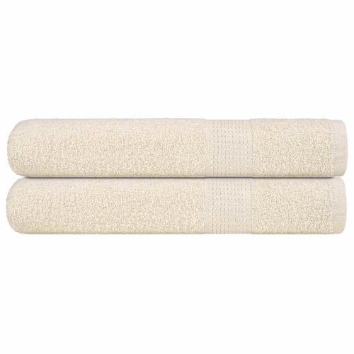 Asciugamani Per Sauna 2 Pz Crema 80×200 Cm 360 G/m² 100% Cotone