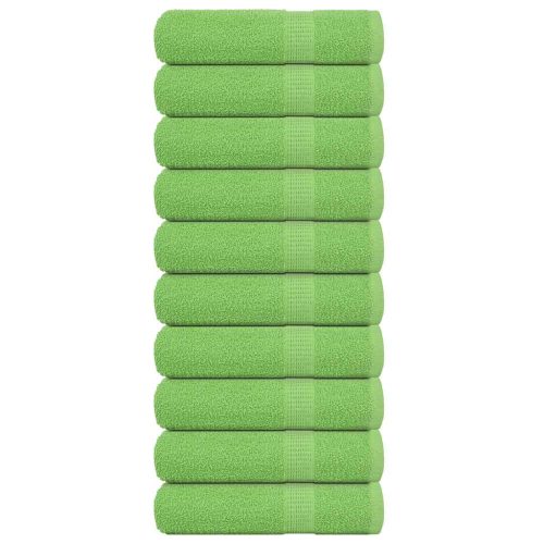 Asciugamani Da Bagno 10 Pz Verde Mela 100x150cm 360 G/m² Cotone