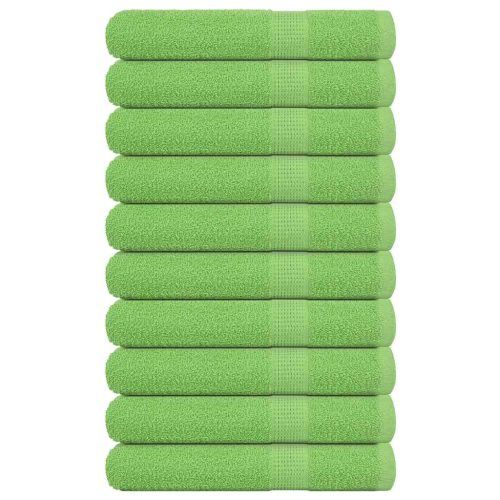 Asciugamani Per Sauna 10 Pz Verde Mela 80x200cm 360 G/m² Cotone