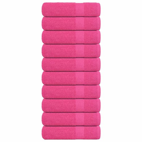 Asciugamani 10 Pz Rosa 50×100 Cm 360 G/m² 100% Cotone