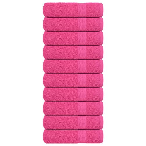 Asciugamani Da Bagno 10 Pz Rosa 100×150 Cm 360 G/m² 100% Cotone