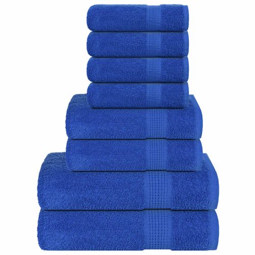 Set Asciugamani 8 Pz Blu 360 Gsm 100% Cotone