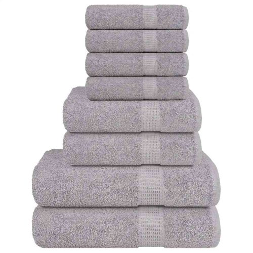 Set Asciugamani 8 Pz Grigio 360 Gsm 100% Cotone