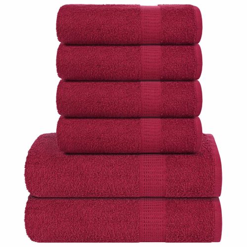 Set Asciugamani 8 Pz Bordeaux 360 Gsm 100% Cotone