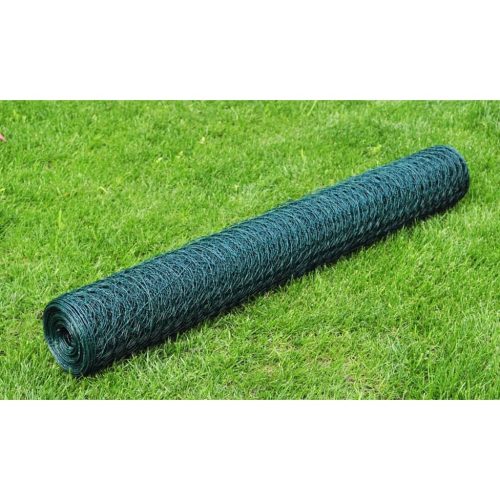 Recinzione In Rete Per Pollaio Rivestita In Pvc 25×1 M Verde