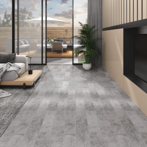 Listoni Pavimento Pvc 5,02 M² 2 Mm Autoadesivi Grigio Cemento