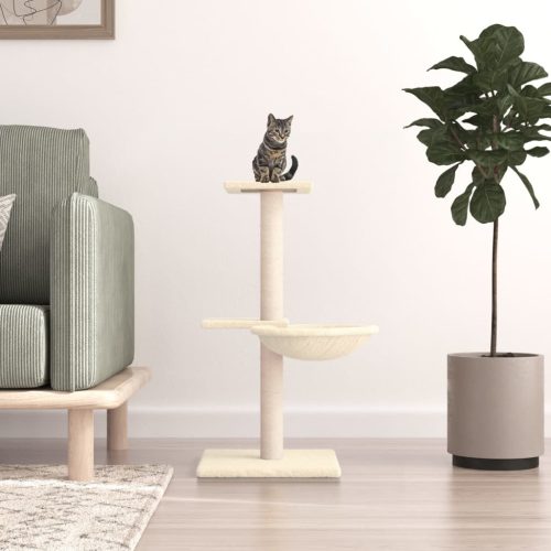 Albero Per Gatti Con Tiragraffi In Sisal Crema 72 cm