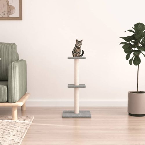 Albero Per Gatti Con Tiragraffi In Sisal Grigio Chiaro 73 cm