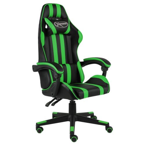 Sedia Da Gaming Nero E Verde In Similpelle