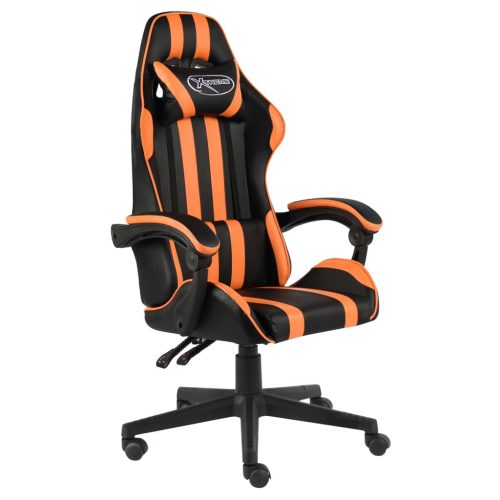 Sedia Da Gaming Nero E Arancione In Similpelle