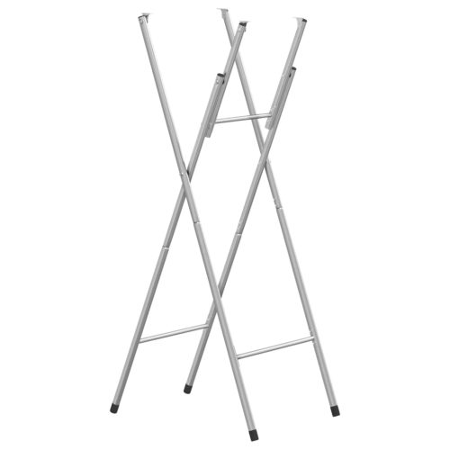 Gambe Pieghevoli Per Tavolo Da Bar Argento 45x53x108 Cm Acciaio