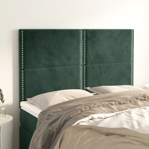 Testiere 4 Pz Verde Scuro 72x5x78/88 Cm In Velluto