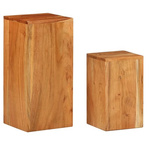 Supporti Per Piante 2 Pz In Legno Massello Di Acacia