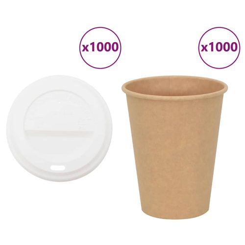 Tazze Da Caffè In Carta Con Coperchi 1000 Pz 12oz 300 ml