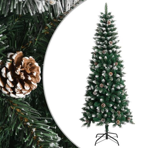 Albero Di Natale Artificiale Con Base Verde 210 Cm Pvc