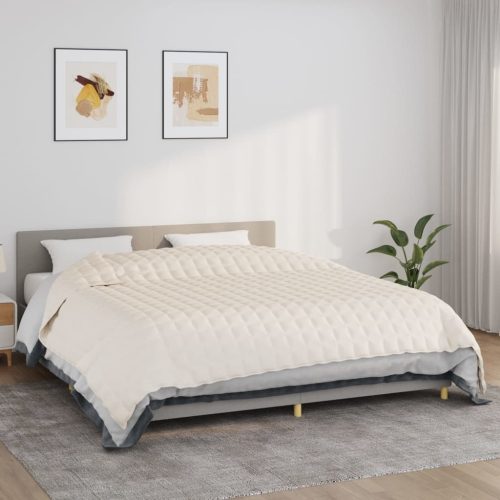 Coperta Ponderata Crema Chiaro 235×290 Cm 11 Kg Tessuto