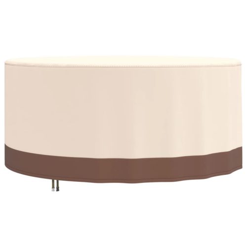 Copertura Mobili Giardino Rotonda Beige Ø 183×71 Cm 600d Oxford