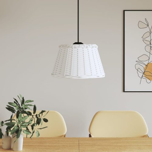 Paralume Da Soffitto Bianco Ø50×30 Cm In Vimini