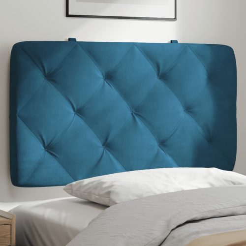 Cuscino Testiera Blu 90 Cm In Velluto