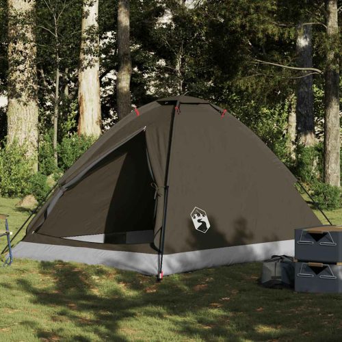 Tenda Da Campeggio A Cupola Per 4 Persone Marrone Impermeabile