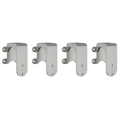 Staffe Bypass Porta Della Fienile 4 Pz Guide Tonde Acciaio Inox