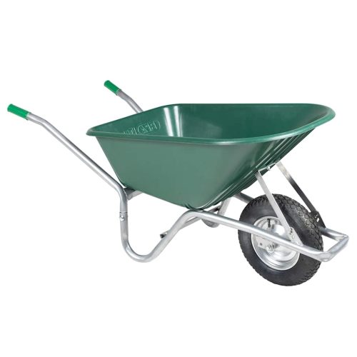 Carriola Verde 90 L 150 Kg In Acciaio Zincato E Plastica