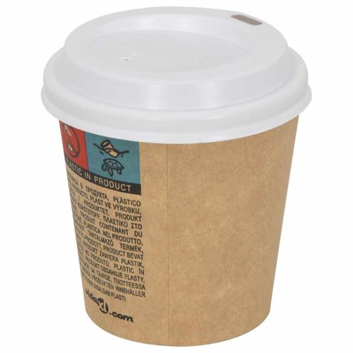 Coperchi Tazze Da Caffè Carta Ø60mm 4oz 1000 Pz Plastica Bianca