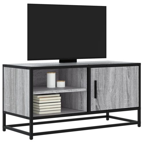 Mobile Tv Grigio Sonoma 80×34,5×40 Cm Legno Multistrato Metallo