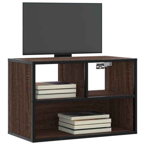 Mobile Tv Rovere Marrone 60x31x39,5cm In Truciolato E Metallo