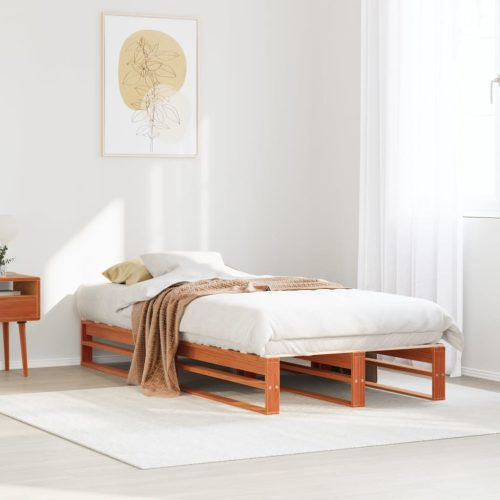 Letto Senza Materasso Marrone Cera 75×190 Cm In Legno Di Pino