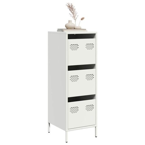 Credenza Bianca 39x35x103,5 Cm In Acciaio