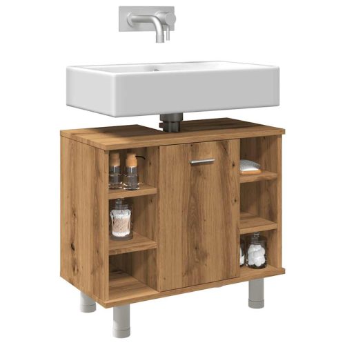 Armadietto Bagno Artigianale 60x32x53,5 Cm Legno Multistrato