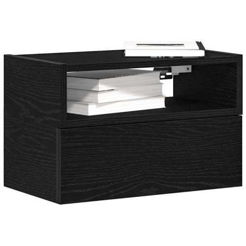 Comodini A Muro 2 Pz Nero 45x26x28,5 cm