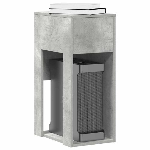 Supporto Per Computer A Torre Con Cassetto Grigio 30x44x74 cm