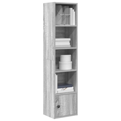 Libreria Grigio Sonoma 31x24x127 Cm In Legno Multistrato