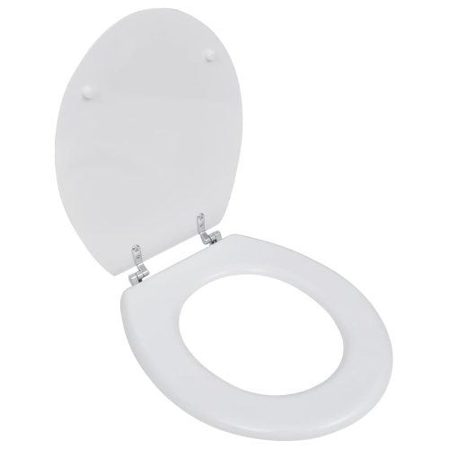 Sedile Wc In Mdf Con Coperchio Design Semplice Bianco