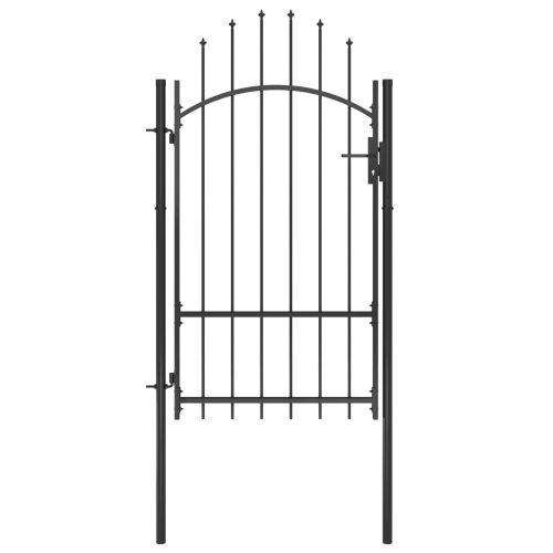 Cancello Da Giardino In Acciaio 1×2,2 M Nero