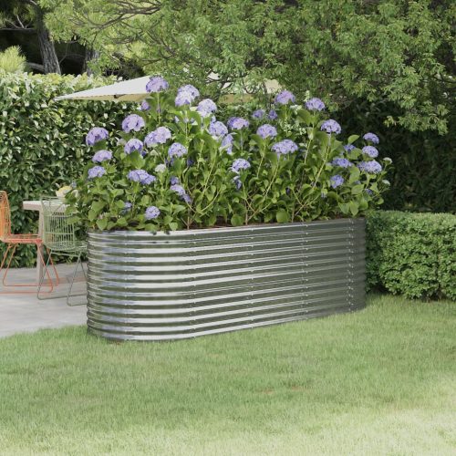 Letto Giardino Acciaio Verniciato A Polvere 224x80x68cm Argento